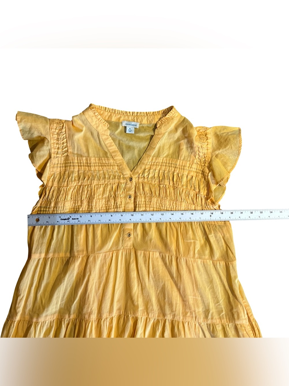 Sundance Yellow Tiered Midi Dress - Picture 11 of 13